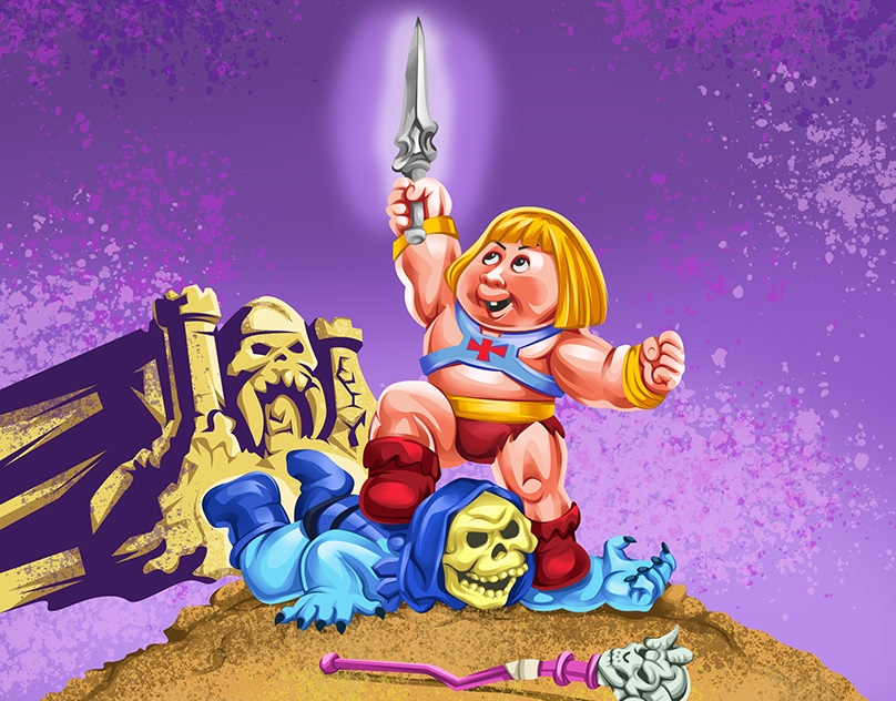 Vector-Sketch-of-Heman-vs-Skeletor