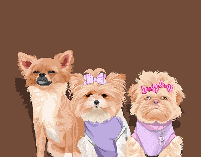 Vector-Sketch-of-Indie-and-Pearl-and-Angel