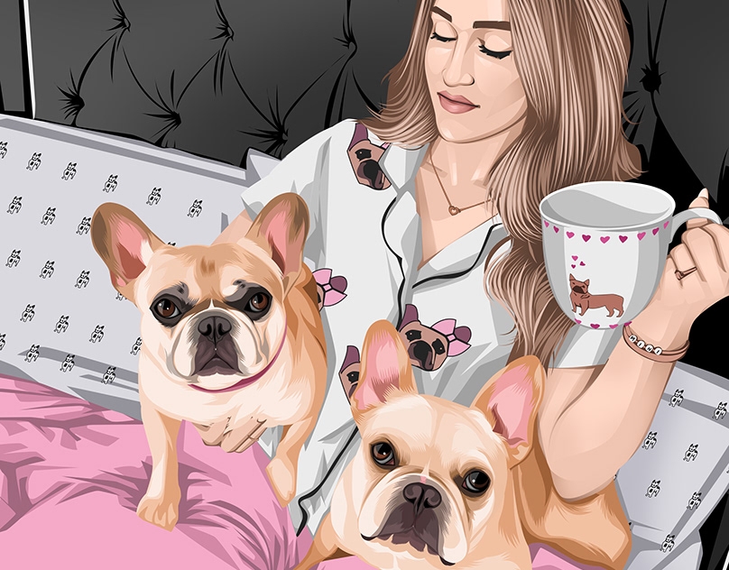 Vector-Sketch-of-Mini-GiGi-and-Owner