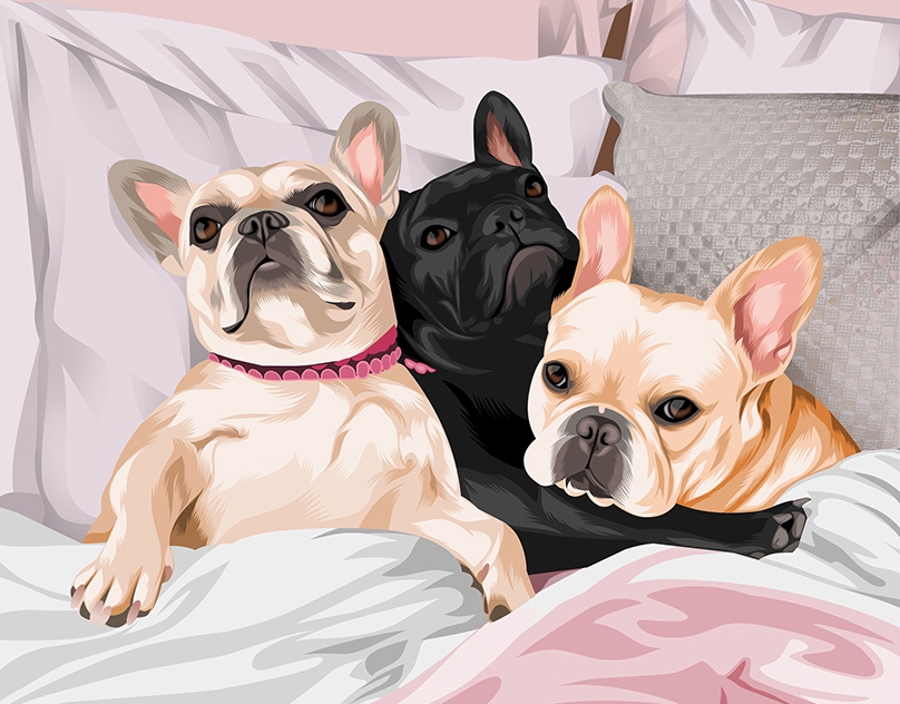 Vector-Sketch-of-Mini-Shelby-and-GiGi