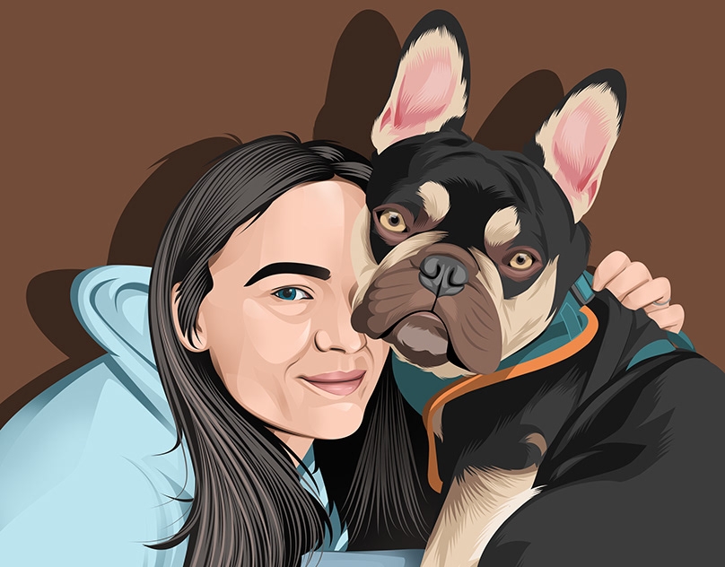 Vector-Sketch-of-Sunny-and-Mom